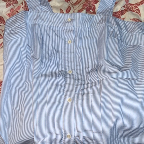 J. Crew Light Blue Striped Tank Top - Picture 3 of 4